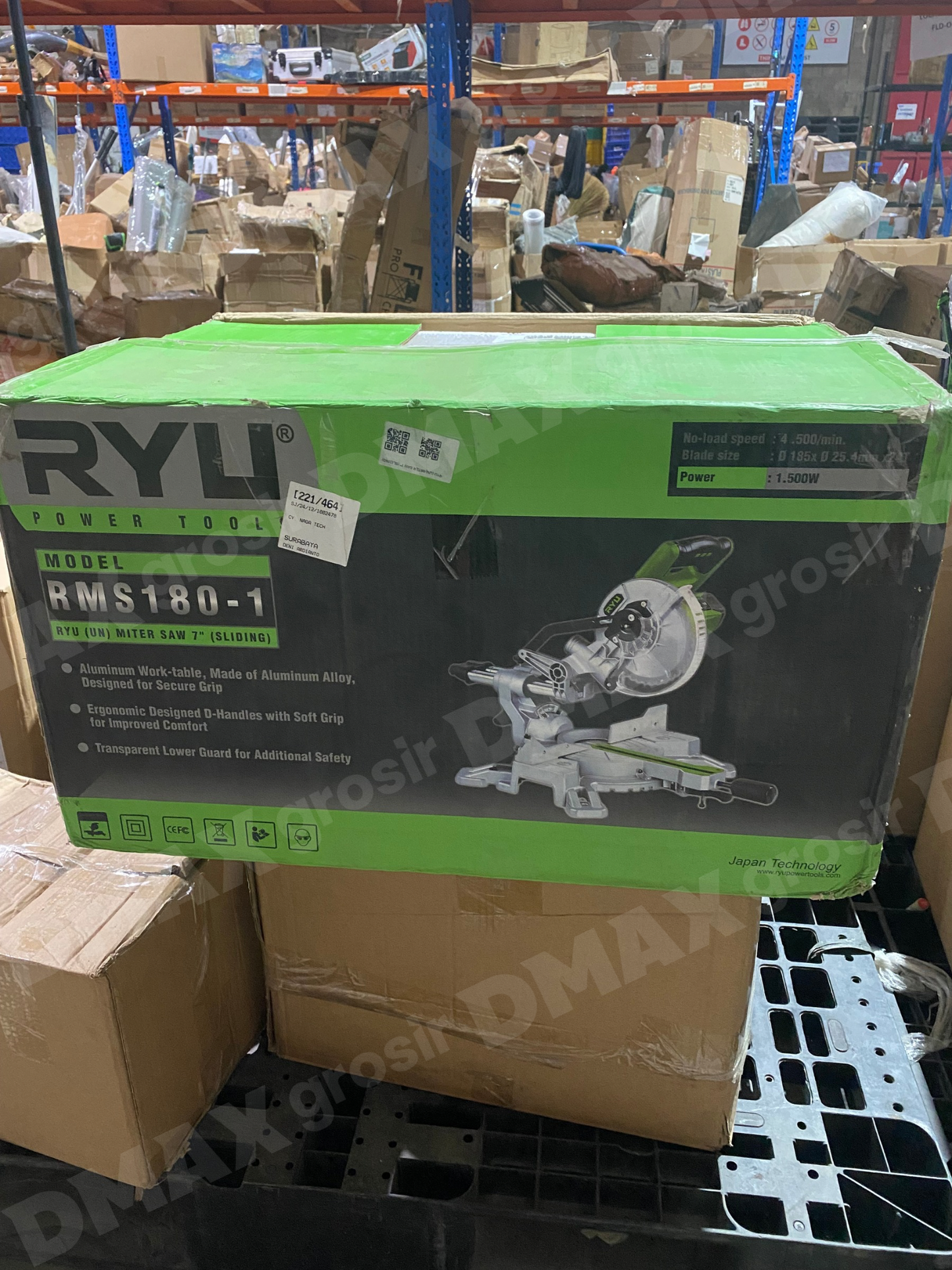 RYU RMS180-1 MITER SAW SLIDING 7" RMS 180-1 MESIN POTONG KAYU NILON ALUMUNIUM 7 INCH